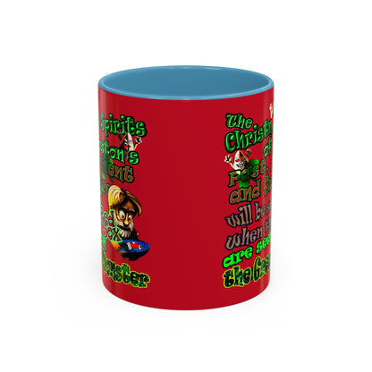 christmas spirits of boston - Accent Mug (dark red)