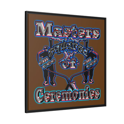 em cee squared - framed canvas art (brown)
