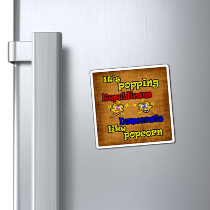 popping like popcorn - Magnets - (brown papyrus)