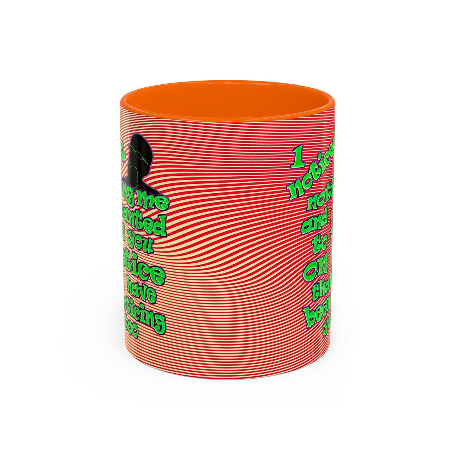 noticed you noticing - Accent Mug (yellow-orange wave)