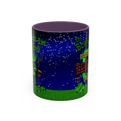 celtics logo - Accent Mug ('snoops' background)