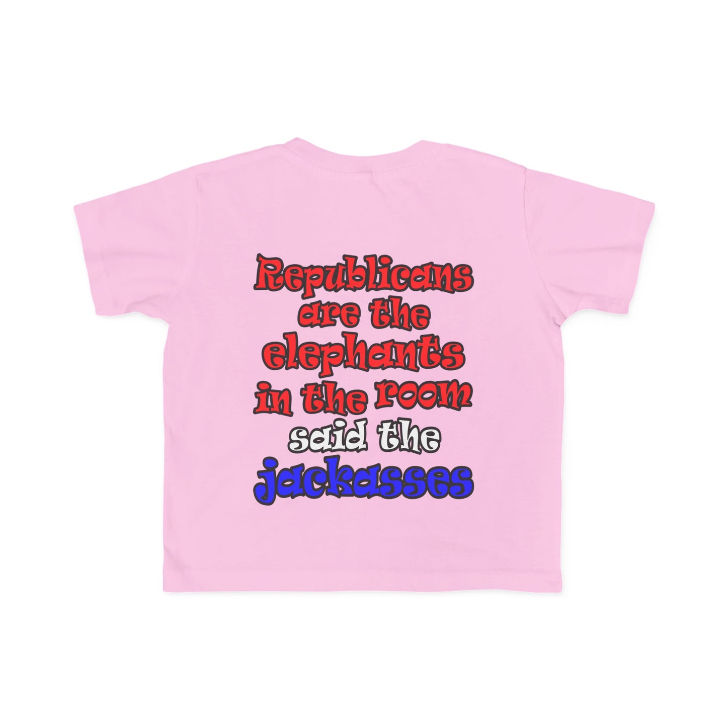 donkeys and elephants - Toddler's Fine Jersey Tee