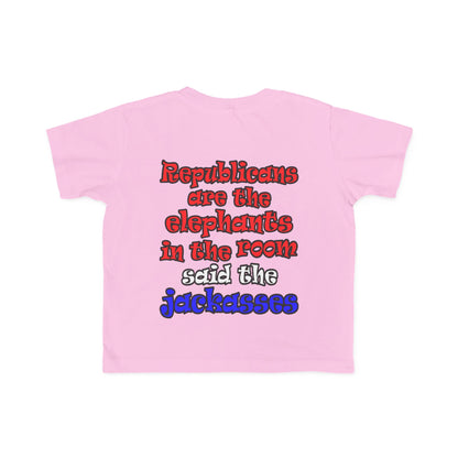 donkeys and elephants - Toddler's Fine Jersey Tee