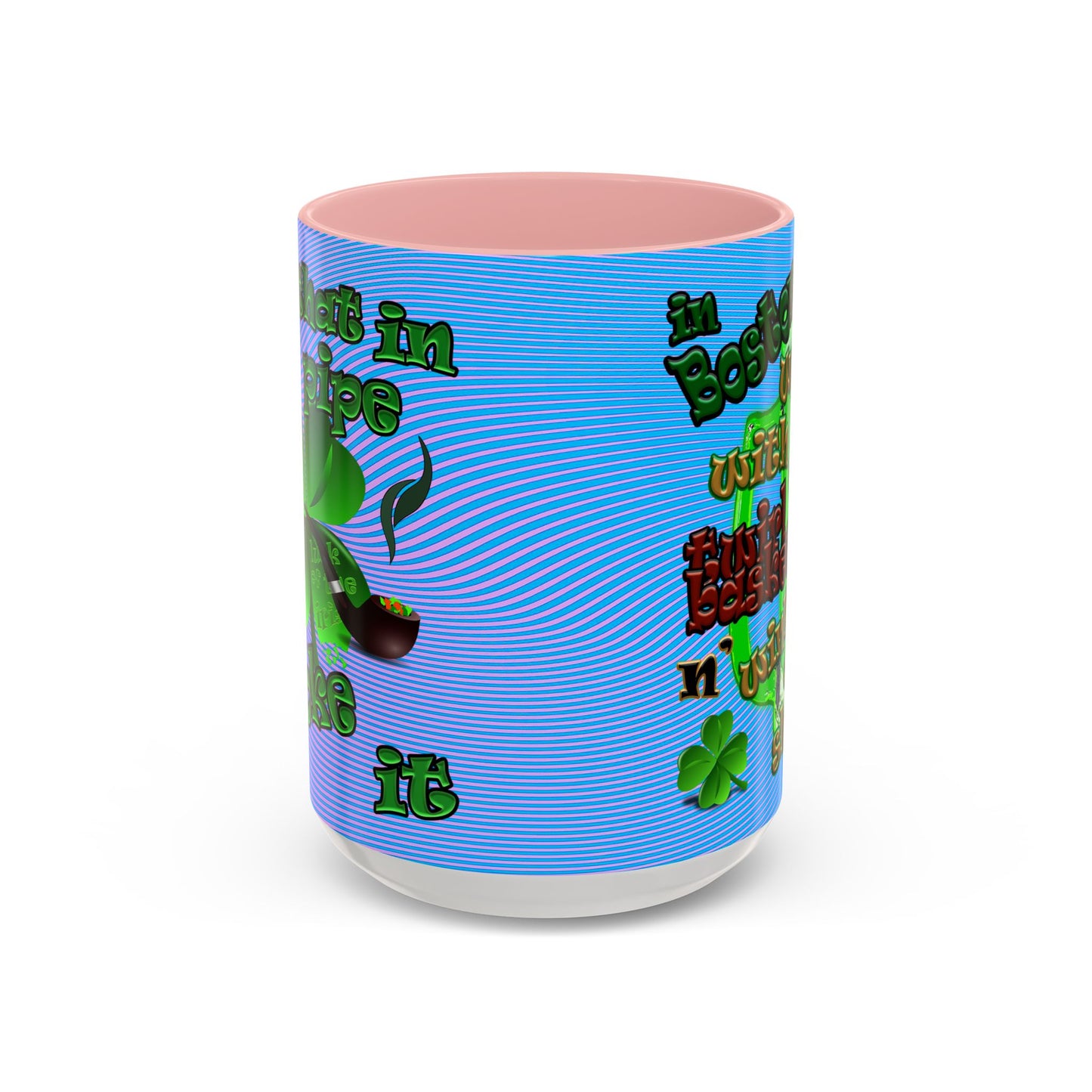 celtics logo - Accent Mug (light blue-purple wave)