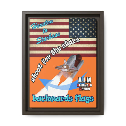 shoot for the stars - framed canvas art (crusta)