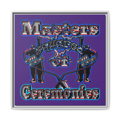 em cee squared - framed canvas art (purple)