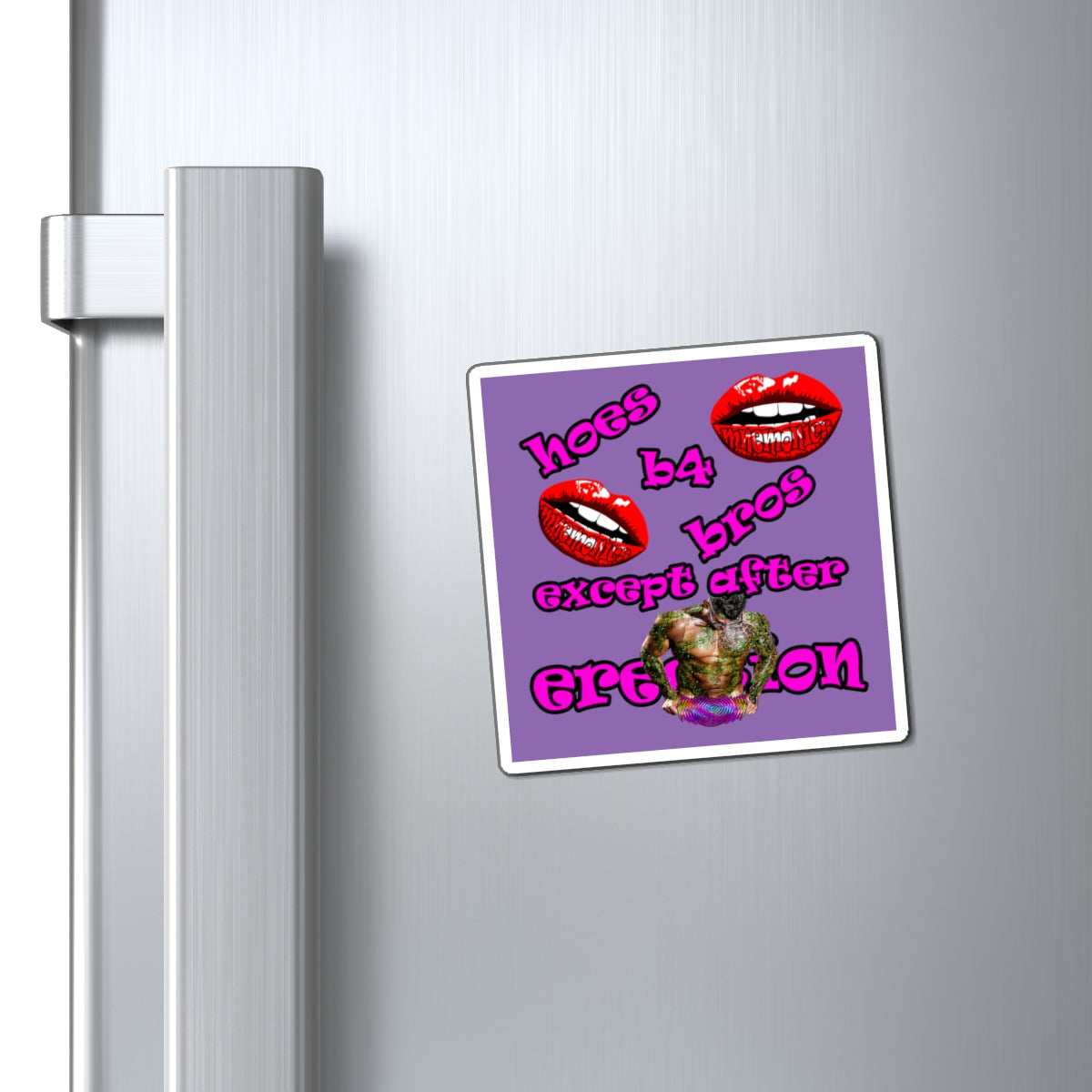 hoes b4 bros - Magnets - (light purple)