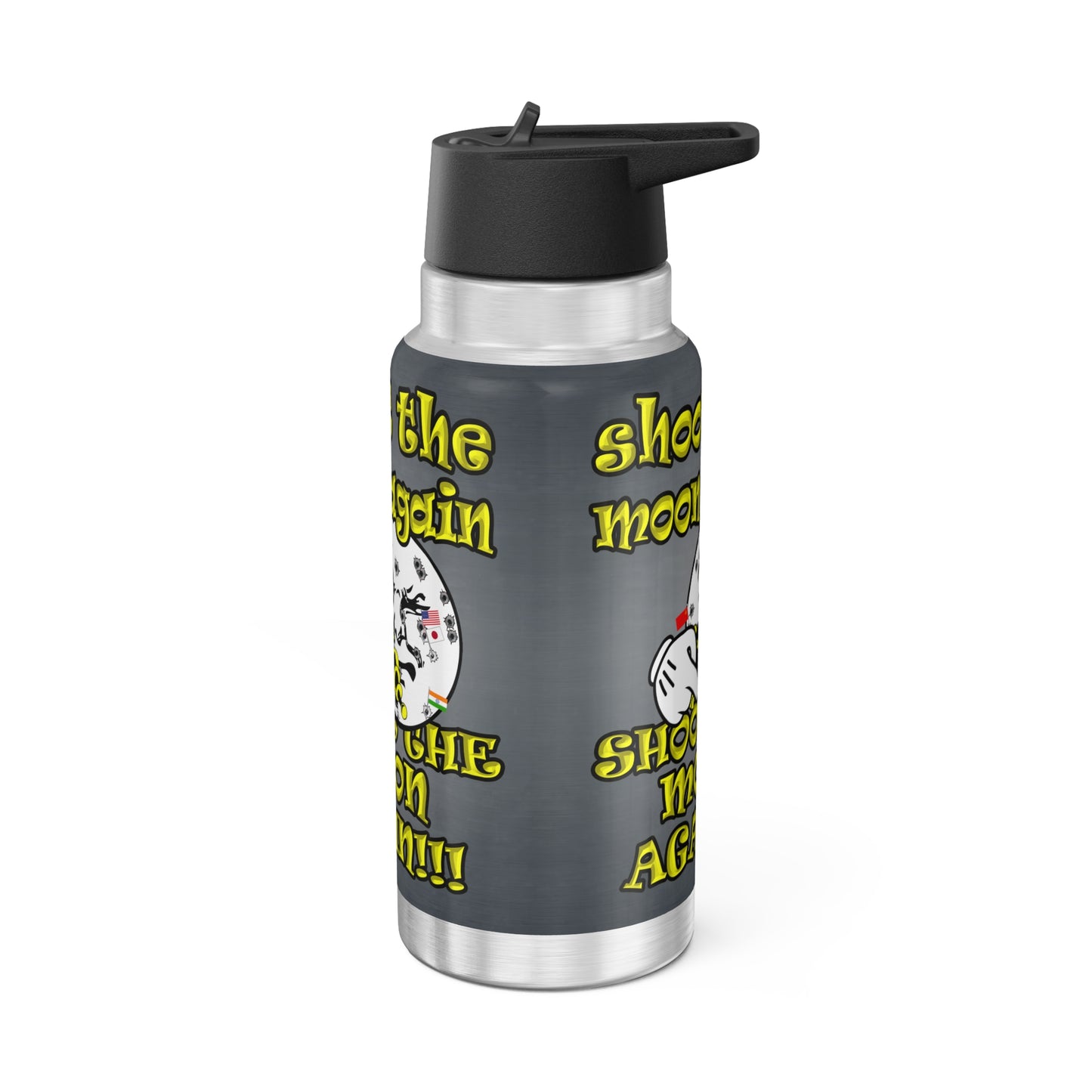 shoot the moon again - Gator Tumbler, 32oz  (grey-light grey)