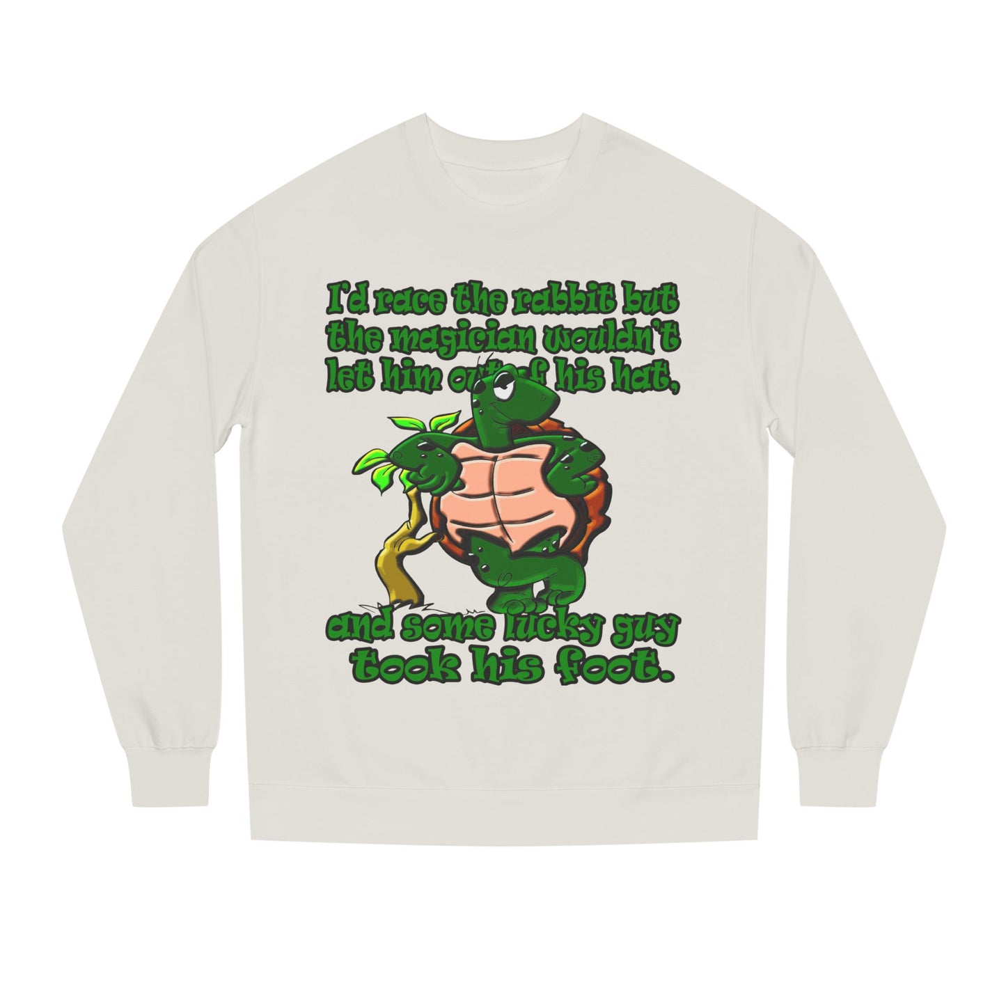 turtle race - Unisex Crew Neck Sweatshirt