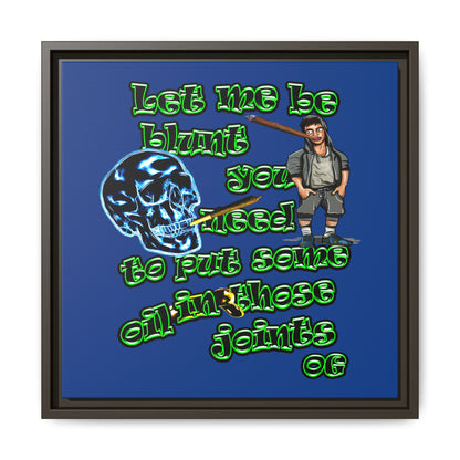 og - framed canvas art (dark blue)