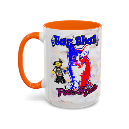 tag that - Accent Mug (white marble)