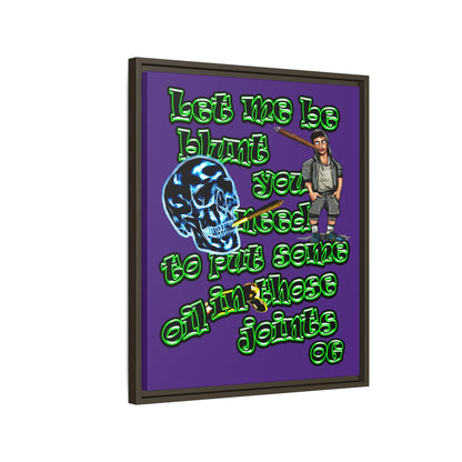 og - framed canvas art (purple)
