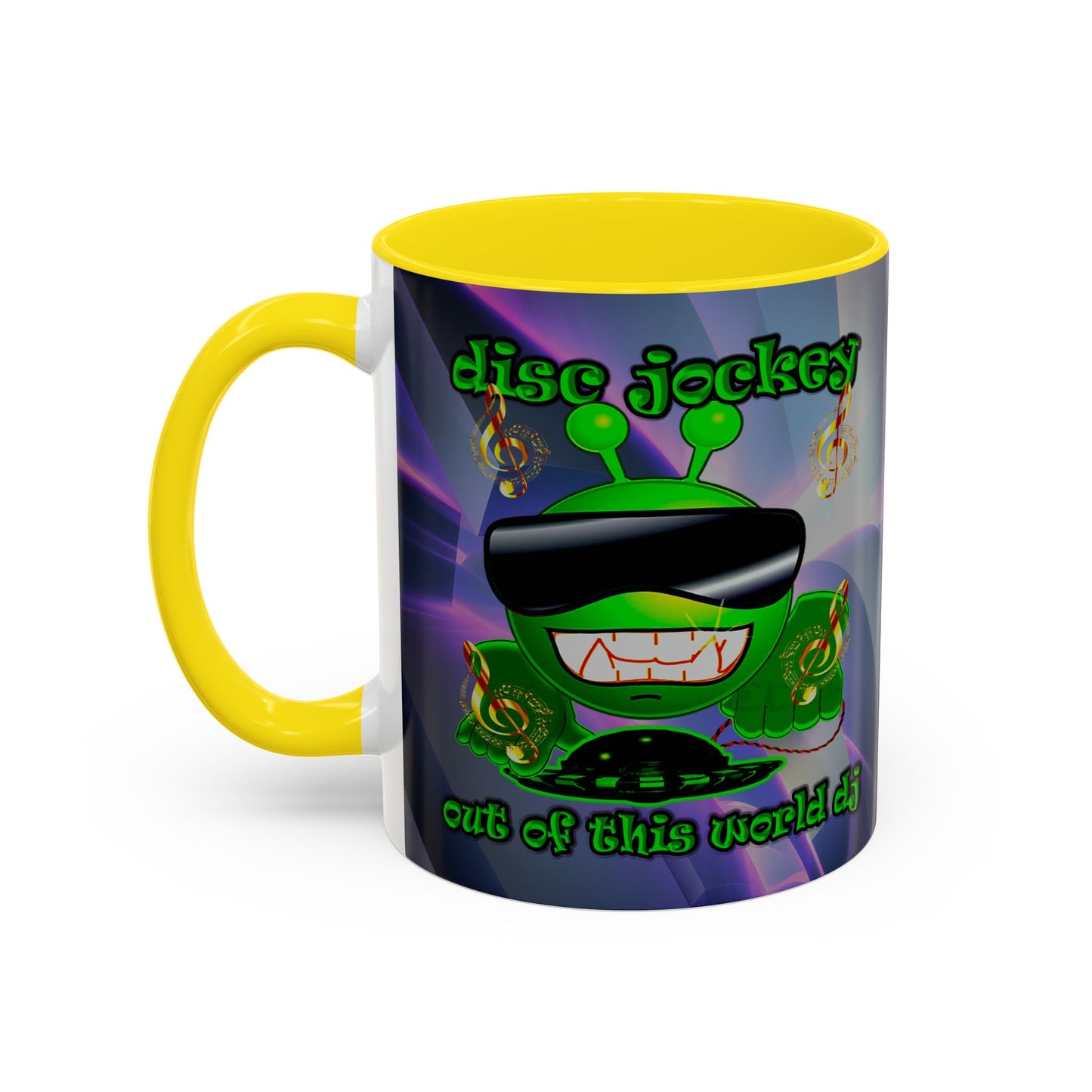 disc jockey - Accent Mug (grey-pink wave)