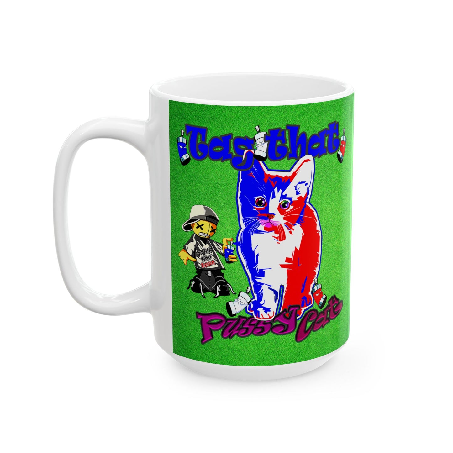 tag that - White Mug (green turf)