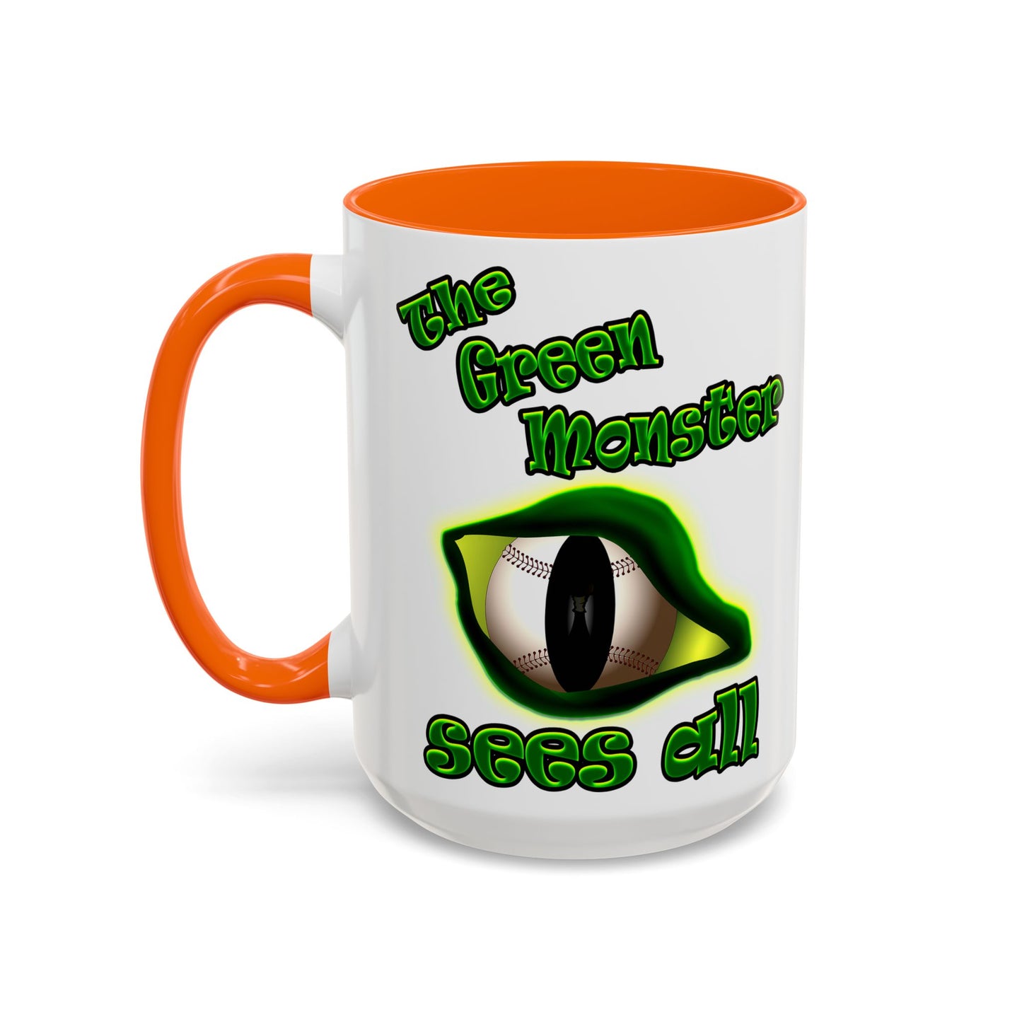 green monster - Accent Mug (white)