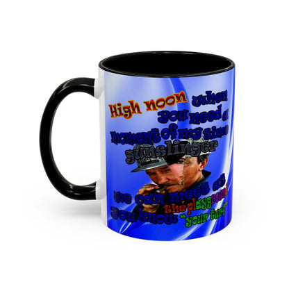 high noon - Accent Mug (blue-white wave)