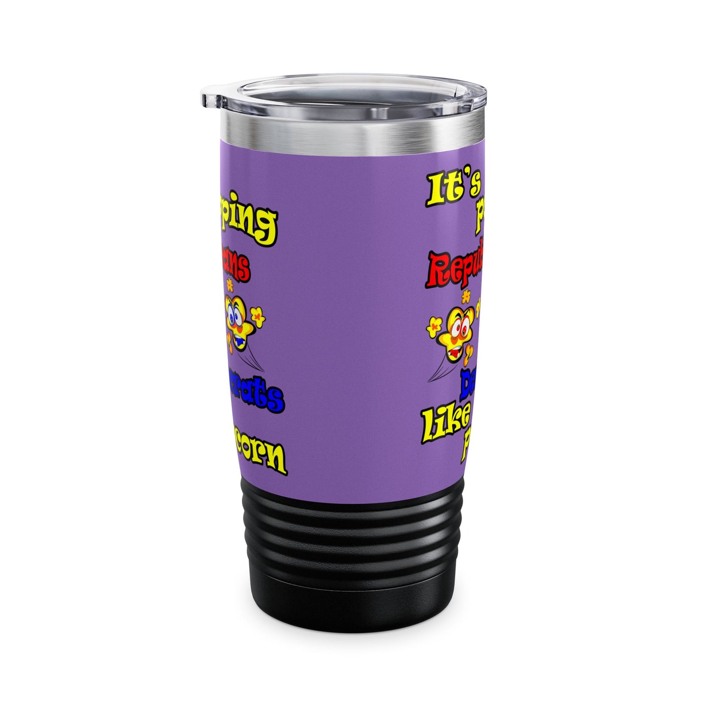 popping like popcorn - Ringneck Tumbler, 20oz (light purple)