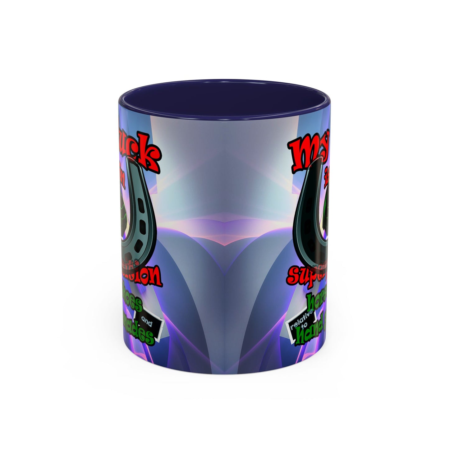 my luck - Accent Mug (grey-pink wave)