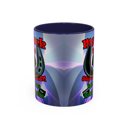 my luck - Accent Mug (grey-pink wave)