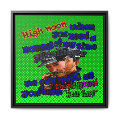 high noon - framed canvas art (logo green)