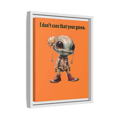 I don't care that your green - framed canvas art (crusta)