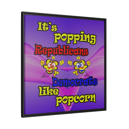 popping like popcorn - framed canvas art (purple-pink wave)
