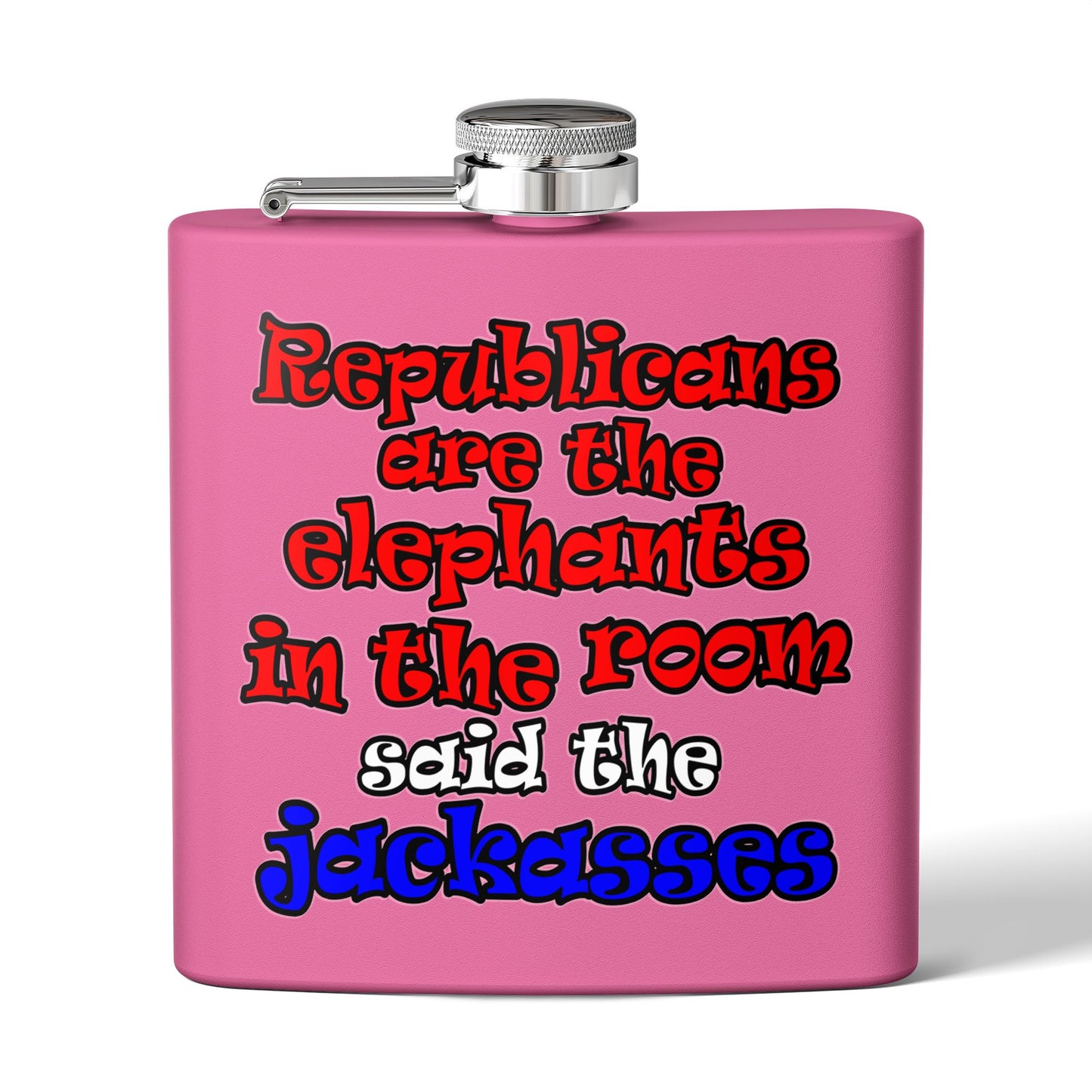 donkeys and elephants - Stainless Steel Flask