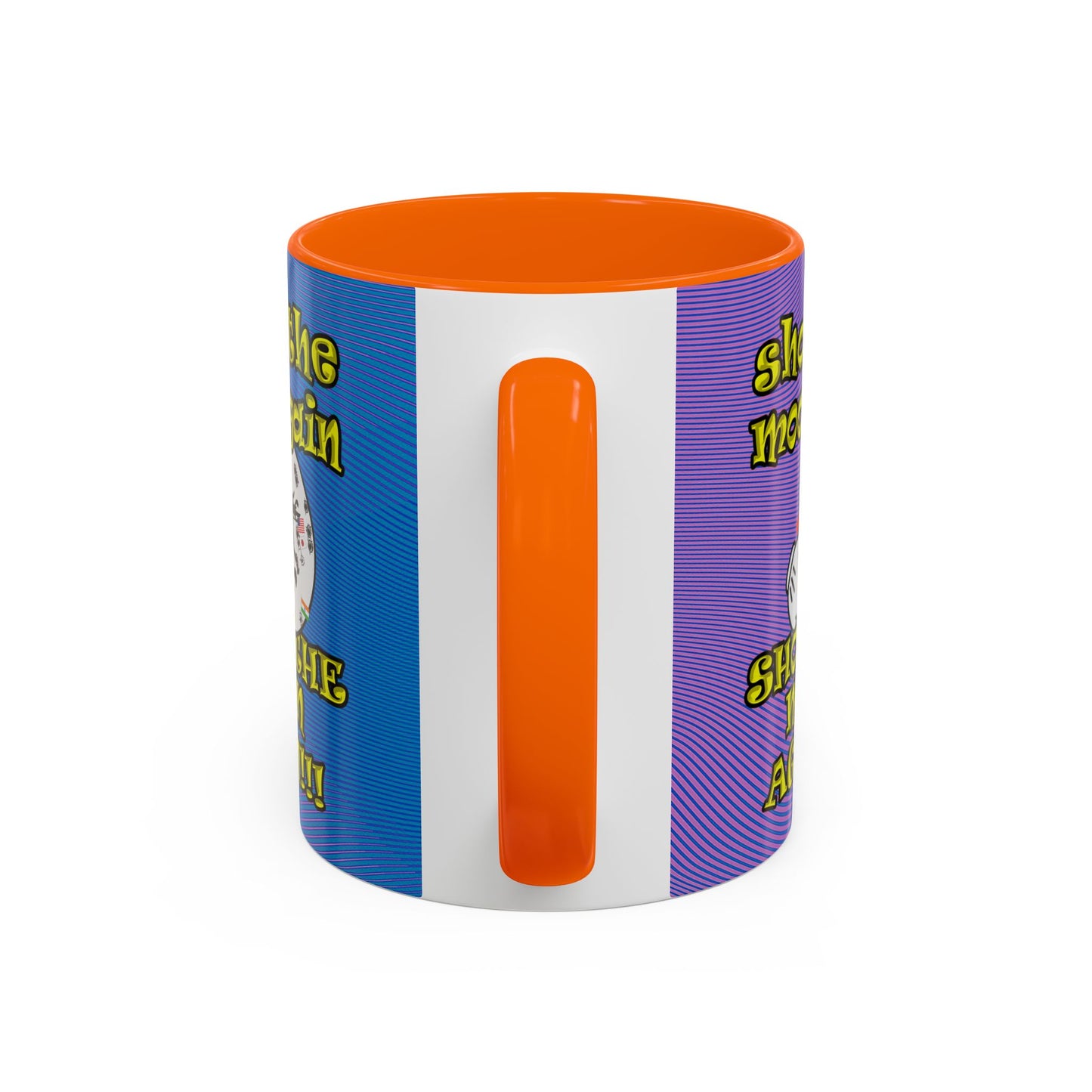 shoot the moon again - Accent Mug (light blue-purple wave)