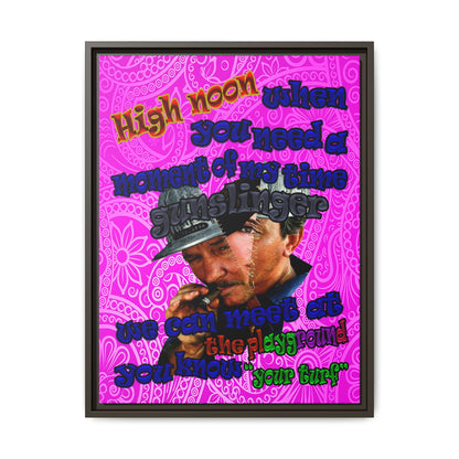 high noon - framed canvas art (pink swirl)