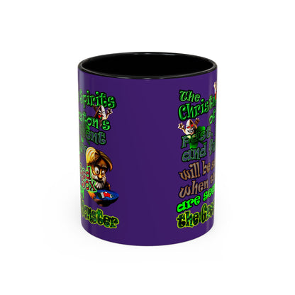 christmas spirits of boston - Accent Mug (purple)