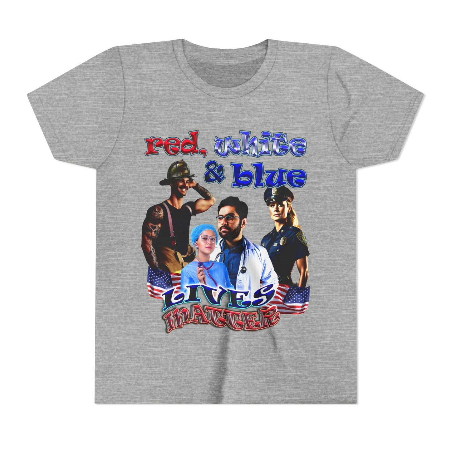 rw&b lives matter - Youth Short Sleeve Tee