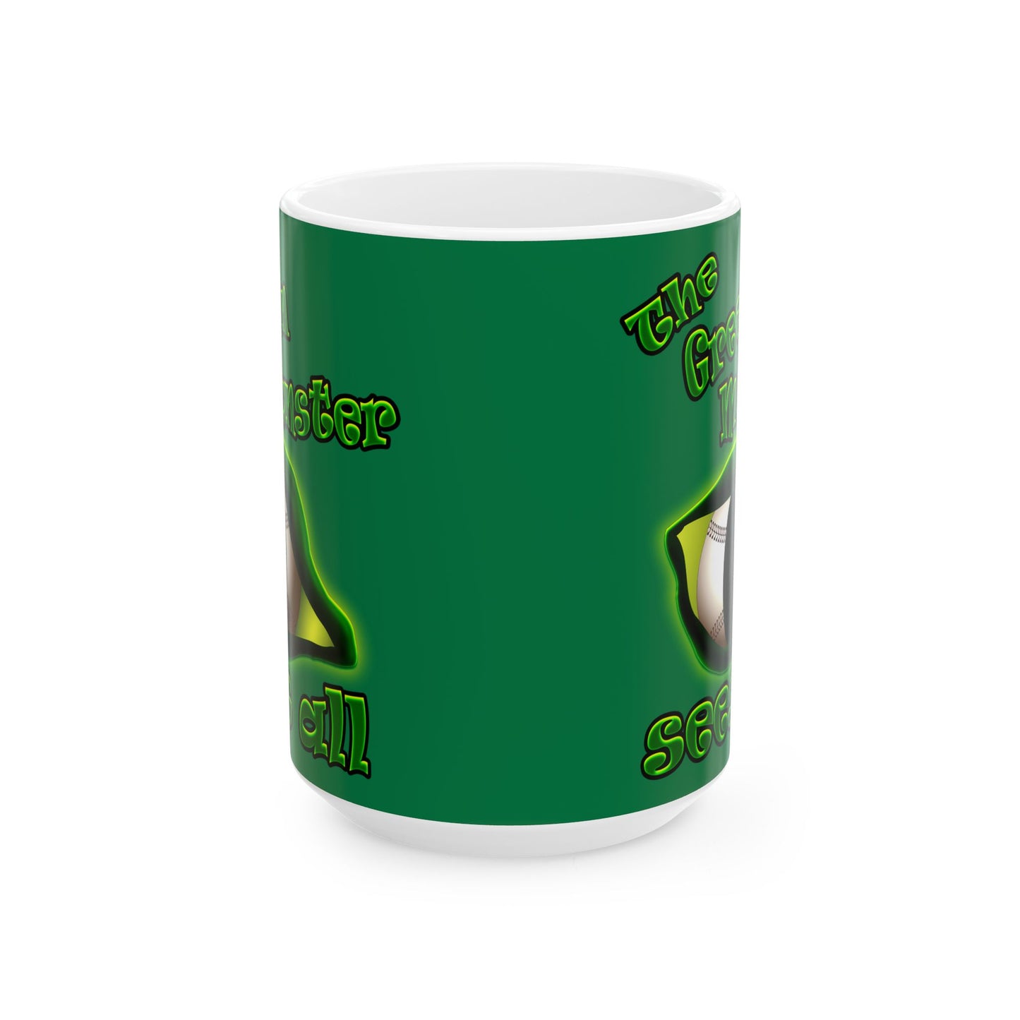 green monster - White Mug (dark green)