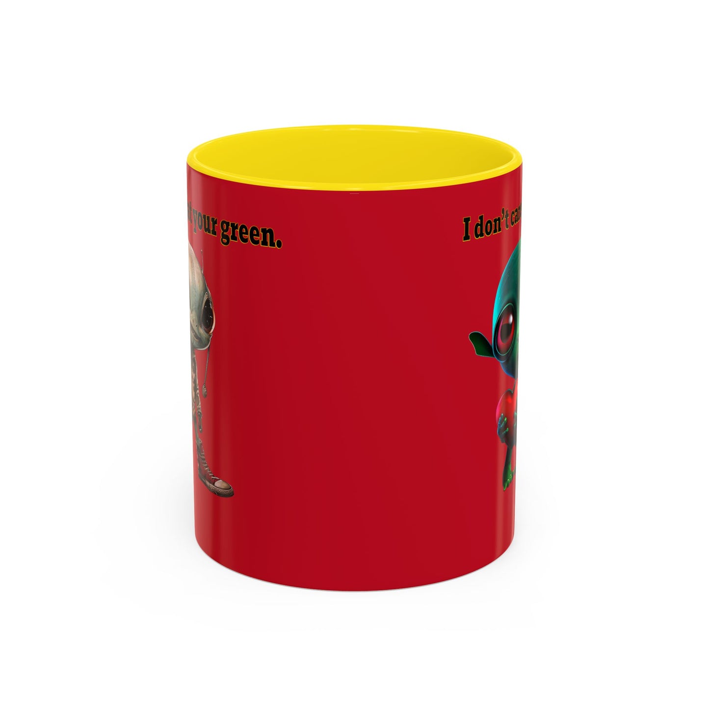 I don't care that your grey - Accent Mug (dark red)