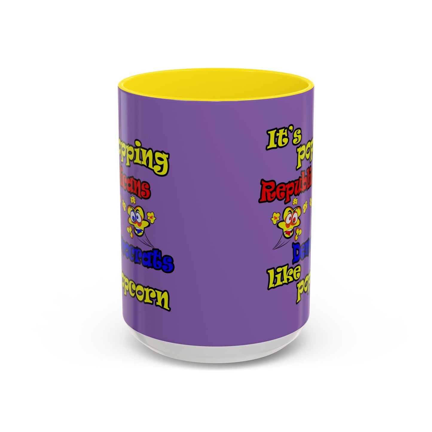 popping like popcorn - Accent Mug (light purple)