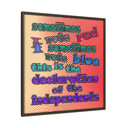 declaration of the independents - framed canvas art (yellow-orange wave)