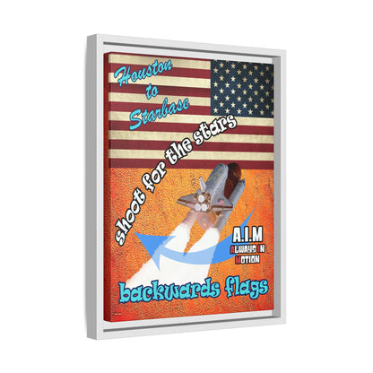 shoot for the stars - framed canvas art (burnt orange)