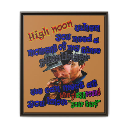 high noon - framed canvas art (light brown)