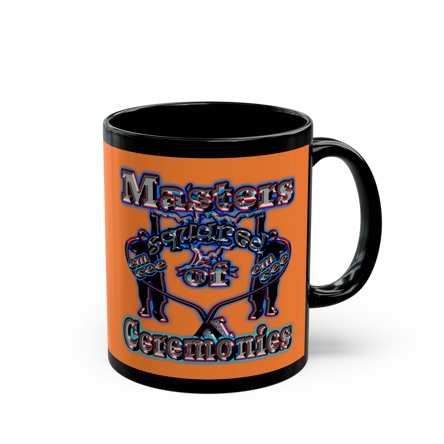 em cee squared - Black Mug (crusta)