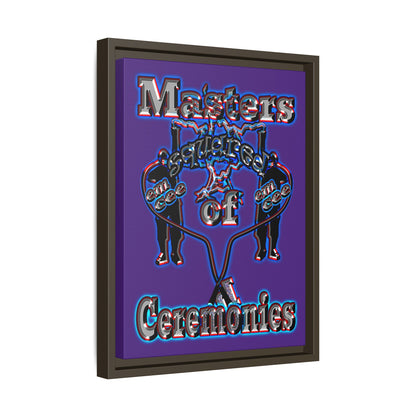 em cee squared - framed canvas art (purple)