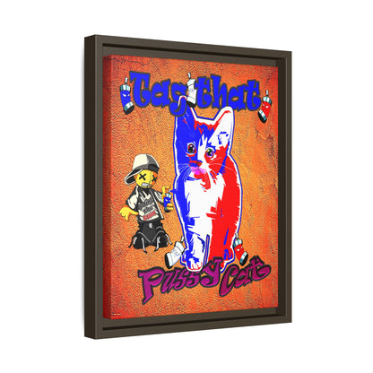 tag that - framed canvas art (burnt orange)