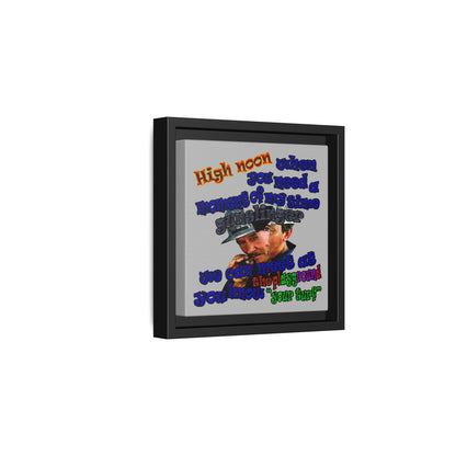 high noon - framed canvas art (light grey)