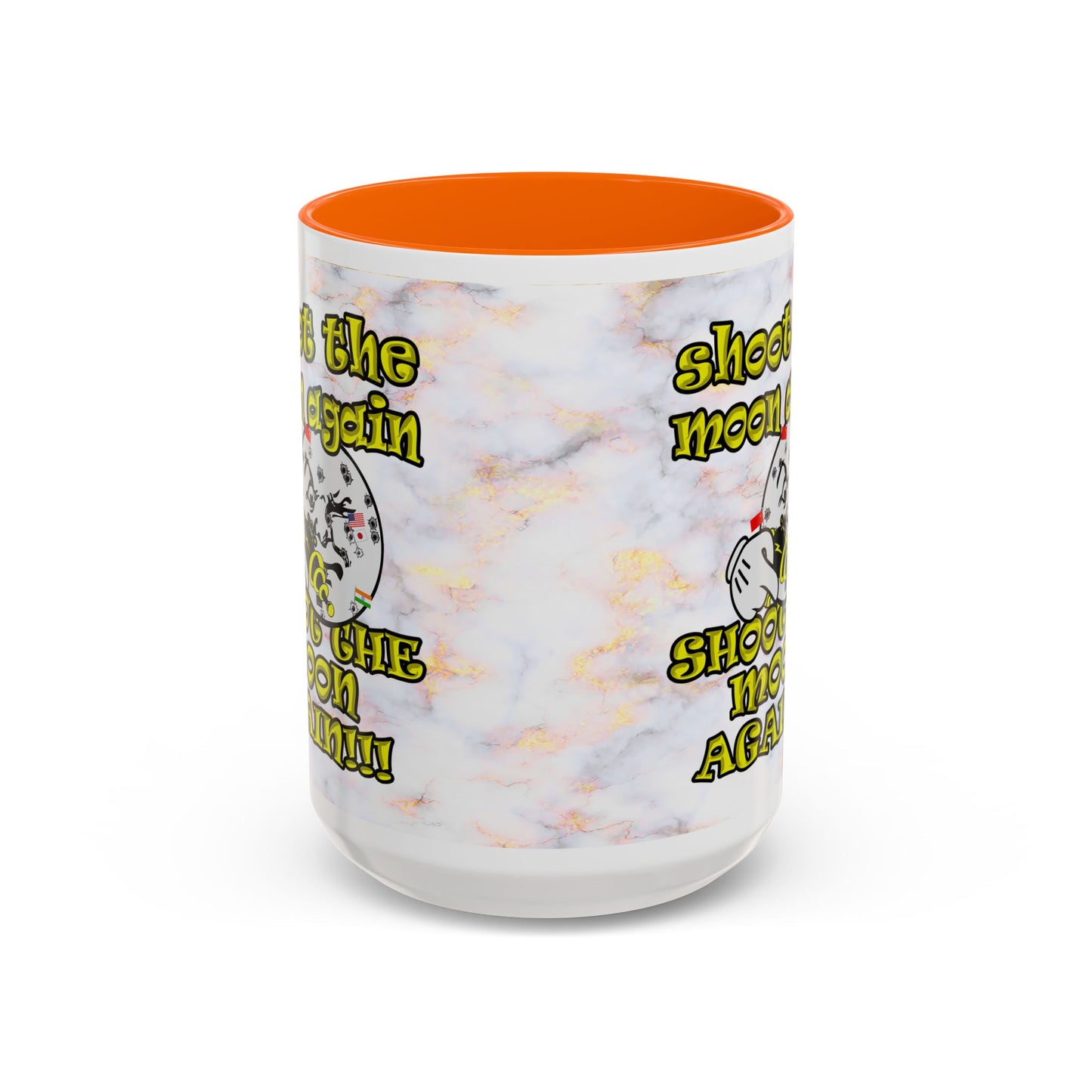 shoot the moon again - Accent Mug (white marble)