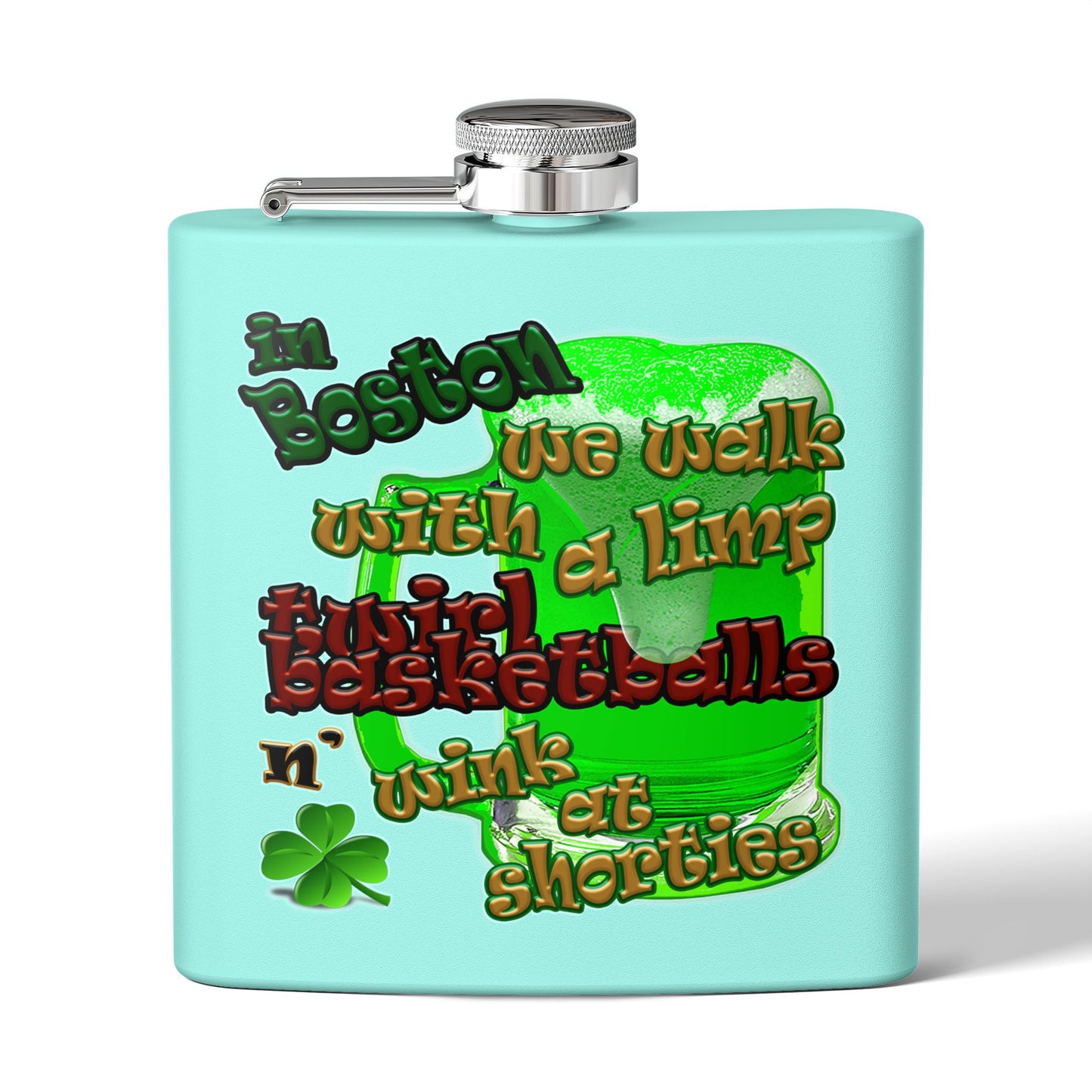 celtics logo - Stainless Steel Flask