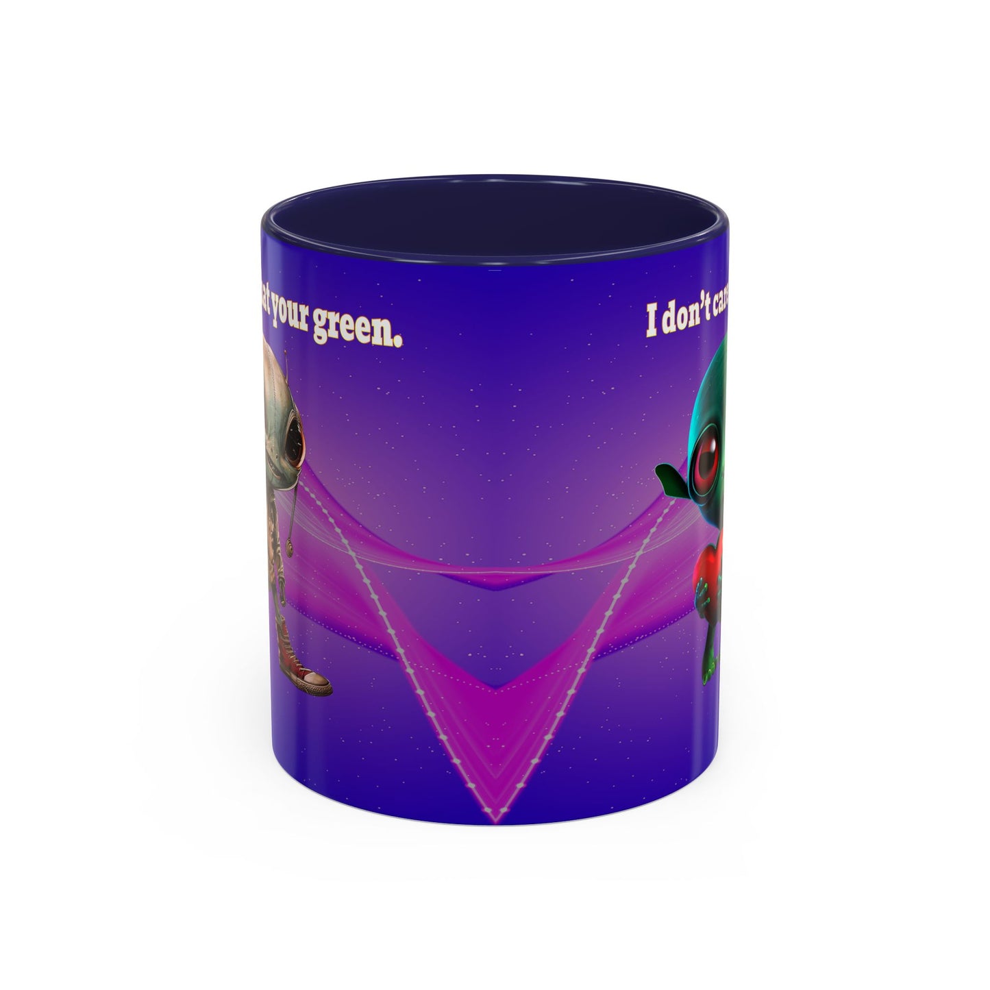 I don't care that your grey - Accent Mug (purple-pink wave)