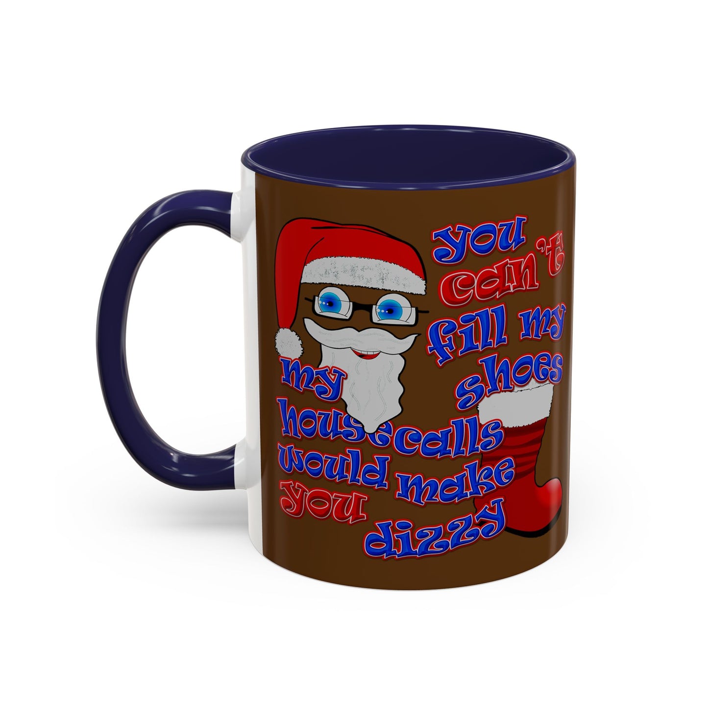 santa's shoes - Accent Mug (brown)