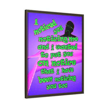 noticed you noticing - framed canvas art (purple-pink wave)