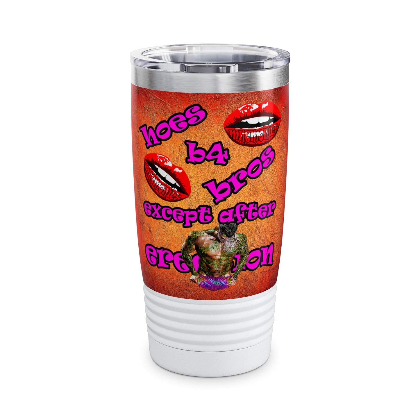 hoes b4 bros - Ringneck Tumbler, 20oz (burnt orange)