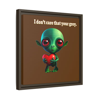 I don't care that your grey - framed canvas art (brown)