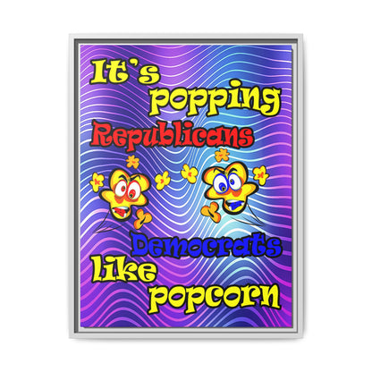 popping like popcorn - framed canvas art (purple wave)