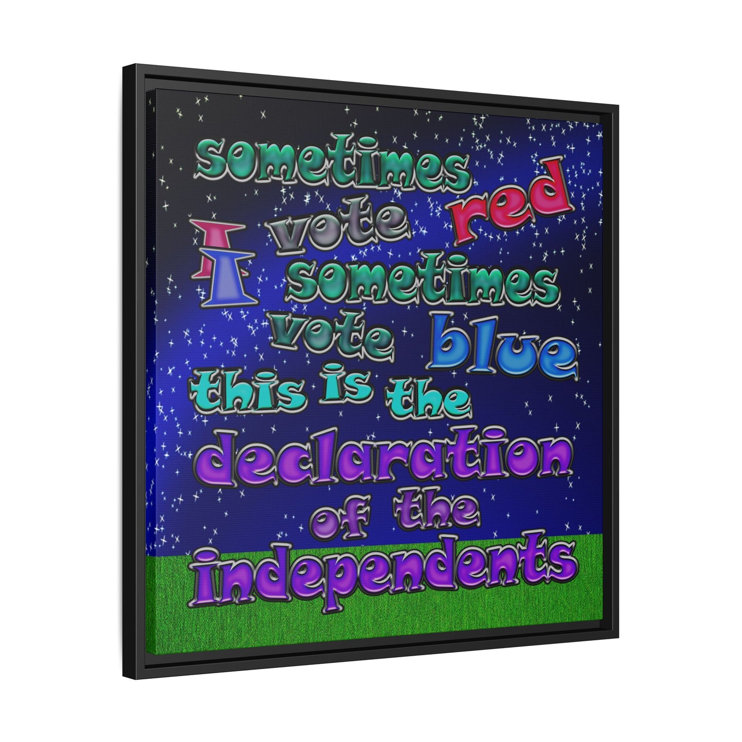 declaration of the independents - framed canvas art ('snoops' background)